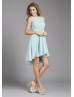 Chiffon Keyhole Back High Low Bridesmaid Dress